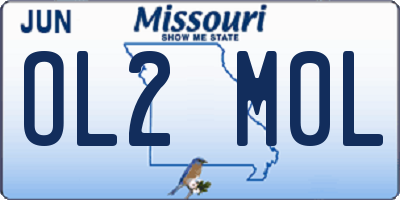 MO license plate OL2M0L
