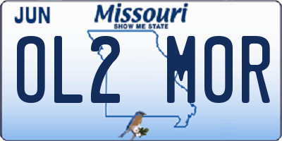MO license plate OL2M0R