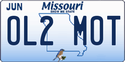 MO license plate OL2M0T
