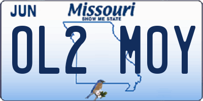MO license plate OL2M0Y