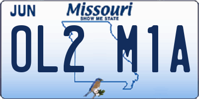 MO license plate OL2M1A