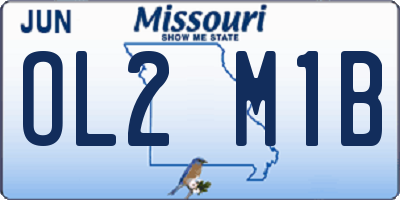 MO license plate OL2M1B