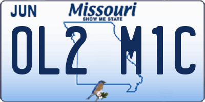 MO license plate OL2M1C