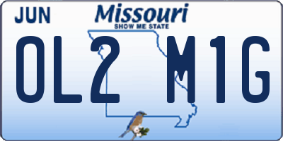 MO license plate OL2M1G