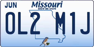 MO license plate OL2M1J