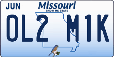 MO license plate OL2M1K