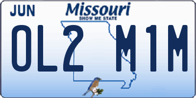 MO license plate OL2M1M