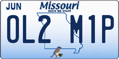 MO license plate OL2M1P