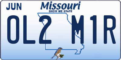 MO license plate OL2M1R