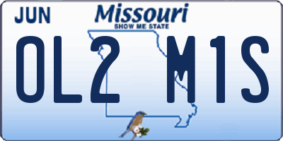 MO license plate OL2M1S