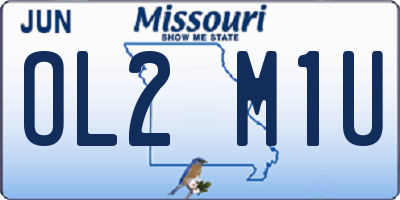 MO license plate OL2M1U