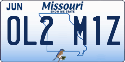 MO license plate OL2M1Z