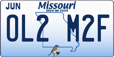 MO license plate OL2M2F