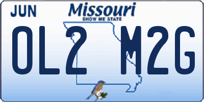 MO license plate OL2M2G