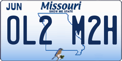 MO license plate OL2M2H
