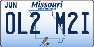 MO license plate OL2M2I