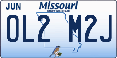 MO license plate OL2M2J