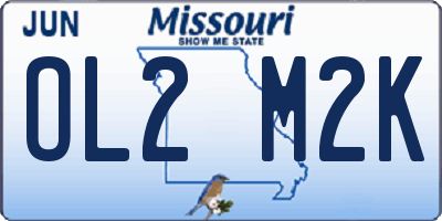 MO license plate OL2M2K