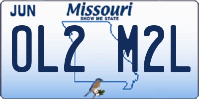 MO license plate OL2M2L