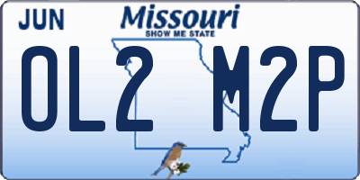 MO license plate OL2M2P