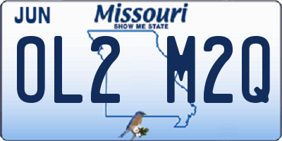 MO license plate OL2M2Q