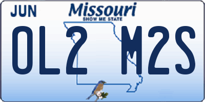 MO license plate OL2M2S