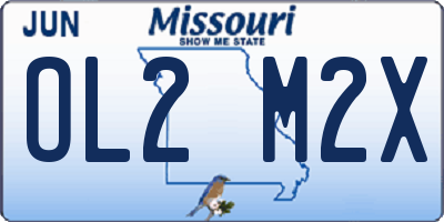 MO license plate OL2M2X