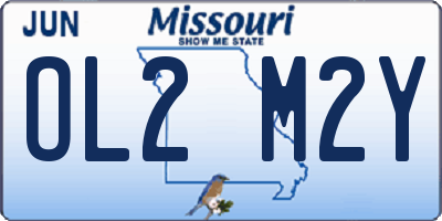 MO license plate OL2M2Y