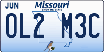 MO license plate OL2M3C