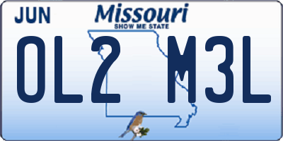 MO license plate OL2M3L