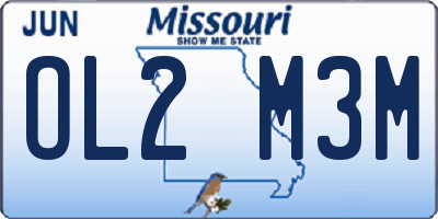 MO license plate OL2M3M