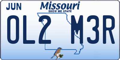MO license plate OL2M3R