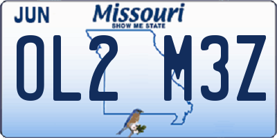 MO license plate OL2M3Z
