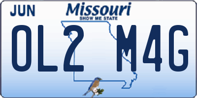MO license plate OL2M4G