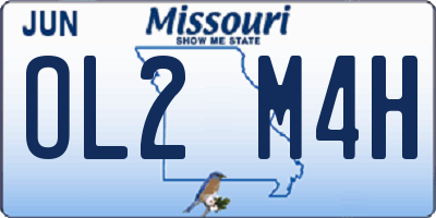 MO license plate OL2M4H