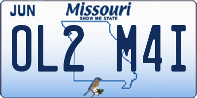 MO license plate OL2M4I