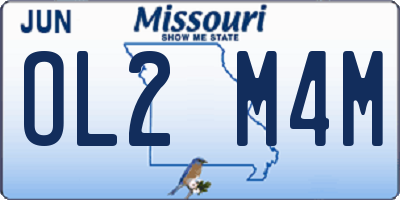 MO license plate OL2M4M