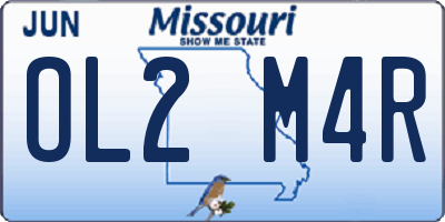 MO license plate OL2M4R