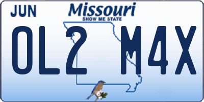 MO license plate OL2M4X
