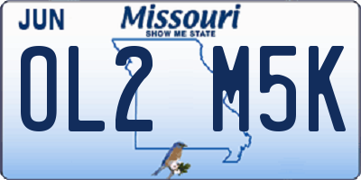 MO license plate OL2M5K