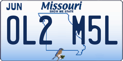 MO license plate OL2M5L