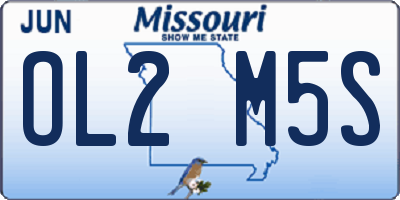MO license plate OL2M5S