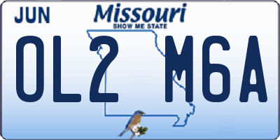 MO license plate OL2M6A