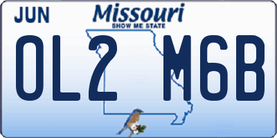 MO license plate OL2M6B