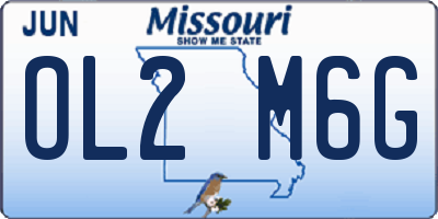 MO license plate OL2M6G