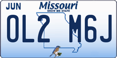 MO license plate OL2M6J