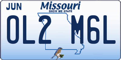 MO license plate OL2M6L