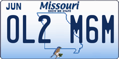 MO license plate OL2M6M