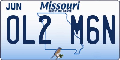 MO license plate OL2M6N