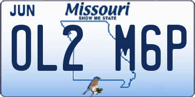 MO license plate OL2M6P